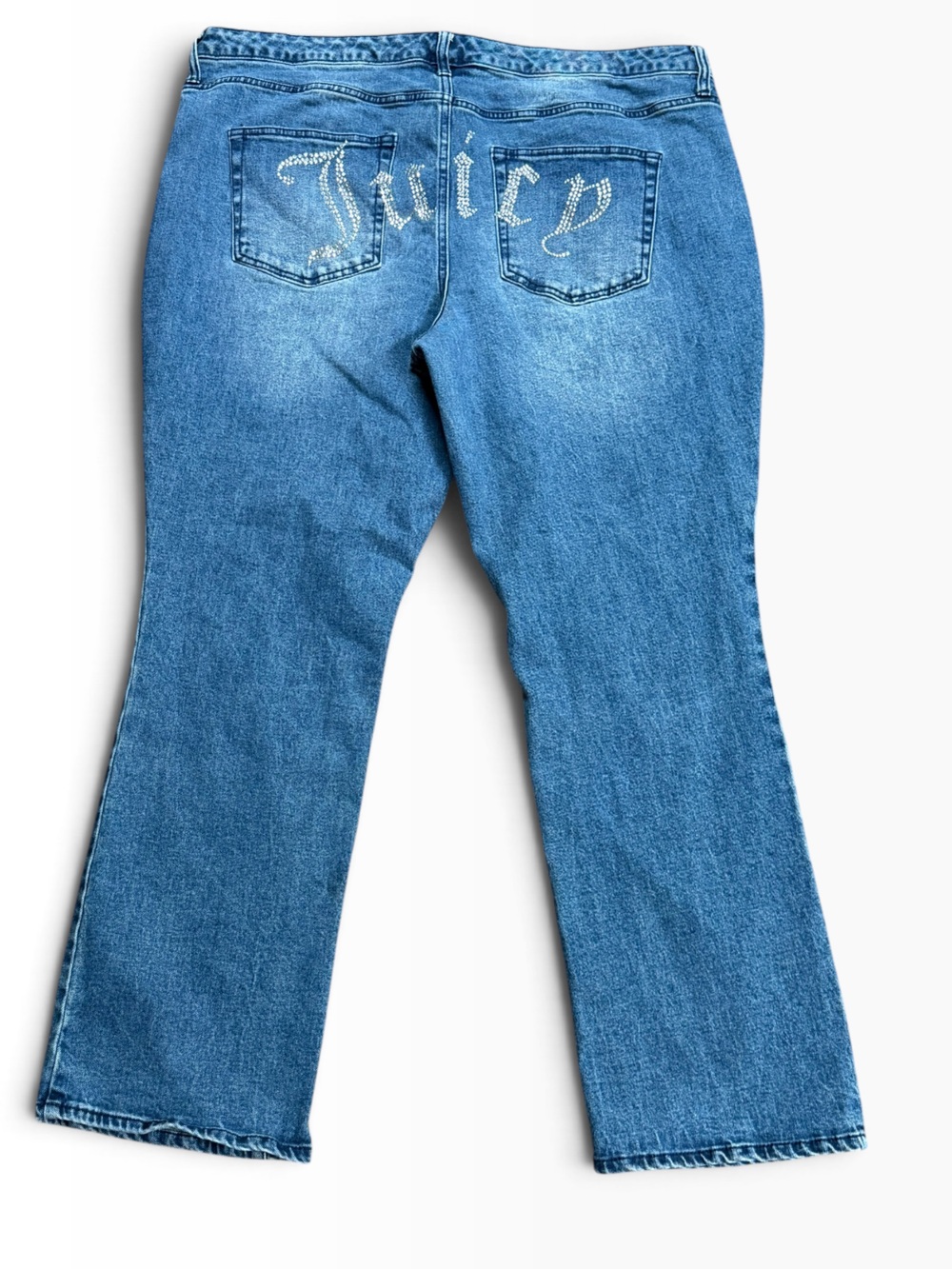 Juicy Couture Womens 20W Bejeweled Straight Jeans